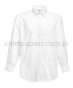 biała Koszula kelnerska, koszula męska, koszula z długim rękawem, 65-118-0 fruit of the loom