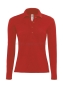 czerwona, Polo Safran Pure Longsleeve women , polo długi rękaw damska, b&c