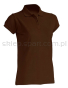 Koszulka polo męska bawełniana JHK511, czekoladowy, ciemny brązowy