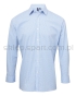 koszula kelnerska męska w kratkę premier pr320, pw320, przód koszuli, niebiesko biała