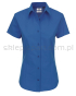 niebieska slim Koszula kelnerska damska z krótkim rękawem B&C 100% bawełna