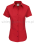 czerwona slim fit Koszula kelnerska damska z krótkim rękawem B&C 100% bawełna