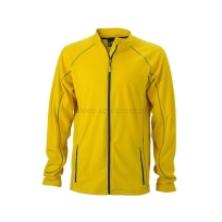 Kurtka polarowa męska JN597, żółta, Yellow/Carbon