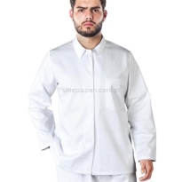 bluza kucharska, gastronomiczna, rozpinana, na napy, biała