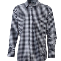 Koszula kelnerska MĘSKA w kratę długi rękaw James&Nicholson