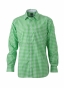 zielono biała w kratkę Koszula kelnerska MĘSKA z długim rękawem James&Nicholson