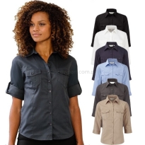 Damska Koszula zawijany rękaw 3/4 Russell Z918F - 2