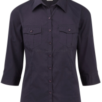 Damska Koszula rękaw 3/4 Russell Z918F granatowa, marynarski
