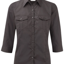 Damska Koszula rękaw 3/4 Russell Z918F cynk, stalowy, ciemny szary