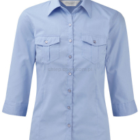 Damska Koszula rękaw 3/4 Russell Z918F niebieska, błękitna