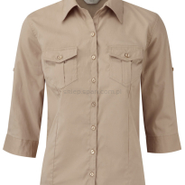 Damska Koszula rękaw 3/4 Russell Z918F khaki, brązowa