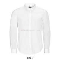 Męska koszula długi rękaw 97% bawełna BLAKE  L01426 biała white, stretch easycare, 100% bawełna, oddychająca, do recepcji