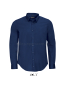 Męska koszula długi rękaw 97% bawełna BLAKE  L01426 niebieska ciemna, granatowa stretch, 100% bawełna, rozciągliwa, dopasowany krój slim fit