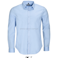 Męska koszula kelnerska długi rękaw 97% bawełna BLAKE  L01426 niebieska jasna, błękitna easycare