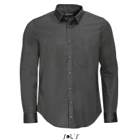 Męska koszula długi rękaw 97% bawełna BLAKE  L01426 tytanowy, ciemny szary, do recepcji, dl;a kelnerów grafitowa