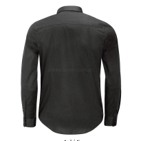 koszula grafitowa do recepcji, kelnerska męska 100% bawełna, oddychająca