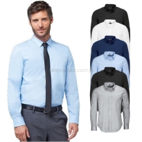 Męska koszula z długim rękawem 97% bawełna BLAKE  L01426, kelnerska 100% bawełna