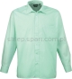 jasno zielona Koszula kelnerska męska z długim rękawem Premier PR200