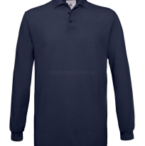 granatowa , Polo męska - Safran Longsleeve marki B&C