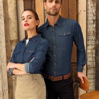 Damska koszula JEANS długi rękaw Premier PR322 - 4