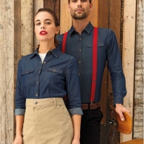 Damska koszula JEANS długi rękaw Premier PR322 - 5