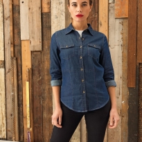 Damska koszula JEANS długi rękaw Premier PR322 - 7