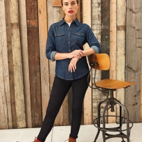 Damska koszula JEANS długi rękaw Premier PR322 - 9