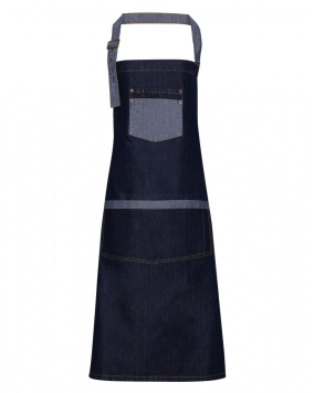 Fartuch jeansowy pr127, pw127, niebieski dzins, rartuch jeans z kieszenią