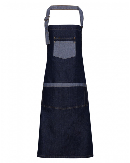 Fartuch jeansowy pr127, pw127, niebieski dzins, rartuch jeans z kieszenią