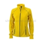 Kurtka polarowa damska JN596, żółty, Yellow/Carbon