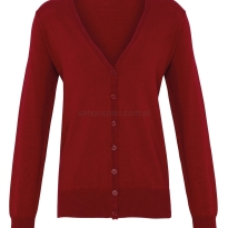 sweter kardigan bordowy, do restauracji, dla kelnerek