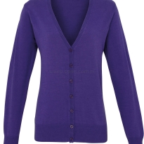 sweter kardigan fioletowy, do restauracji, dla kelnerek, kelnerski