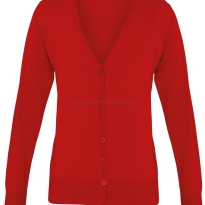 sweter kardigan czerwony, do restauracji, dla kelnerek