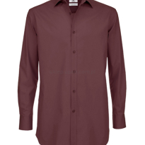 bordowa slim koszula kelnerska męska 97% bawełna 3% elastan B&C premium poplin P21