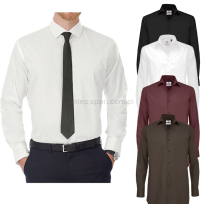 Koszula męska z długim rękawem B&C 97% bawełna - 2