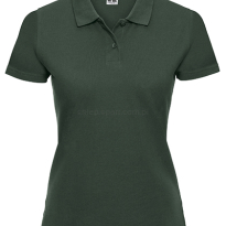 Damskie polo bawełniane Z569F, ciemny zielony