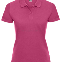 Damskie polo bawełniane Z569F, ciemny różowy, fuchsia