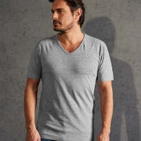 koszulka szara, Heather, t-shirt w serek, gastronomia