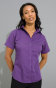 koszula kelnerska damska z krótkim rękawem Premier PR302 fiolet