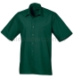 zielona butelka koszula kelnerska męska premier pr202 z krótkim rękawem