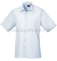 błękitna koszula kelnerska męska premier pr202 z krótkim rękawem