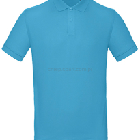 Koszulka polo męska Organiczna B&C BCPM430 turkusowa