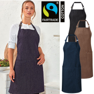 Fartuch jeansowy 100% bawełna Fairtrade Premier PR113