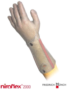 rękawica metalowa masarska niroflex 2000 DŁUGA MANKIET 19CM