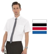 koszula dla kelnera męska z krótkim rękawem biała 100% bawełna, B&C, elegancka, sklep