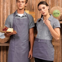 fartuch bawelnieny kucharski, fartuch pw132, apron pw132, apron szary