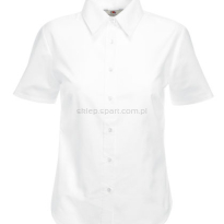 koszula kelnerska fruit of the loom z krótkim rękawem, biała