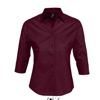 Damska koszula z rękawem 3/4 EFFECT L631 bordowy średni medium