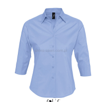 Damska koszula z rękawem 3/4 EFFECT L631 jasny niebieski, 100% bawełna