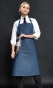 indigo denim fartuch jeansowy dżinsowy